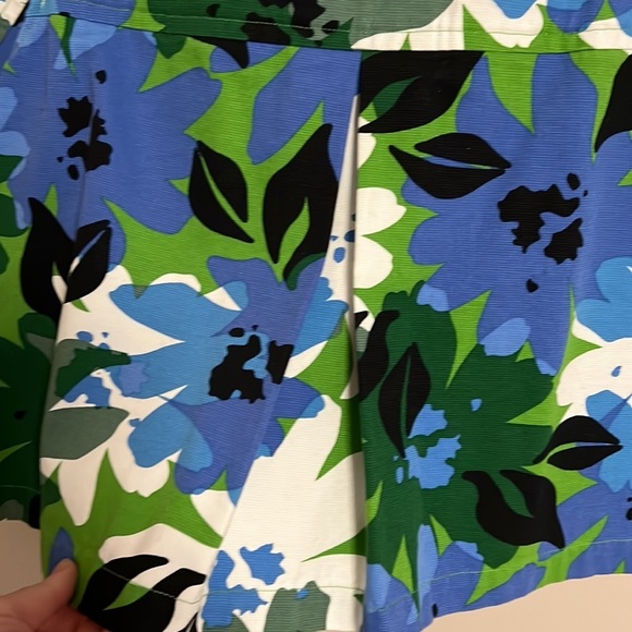 Jones Ny Large Blue Floral Crop Jacket/Blazer - Picture 6 of 12